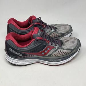 Saucony Guide 10 Sneakers Womens 9 Gray Pink Mesh Trail Running Walking Shoes